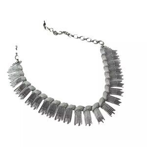 Sarah Coventry Vintage Women's Bib Necklace Silver Toned